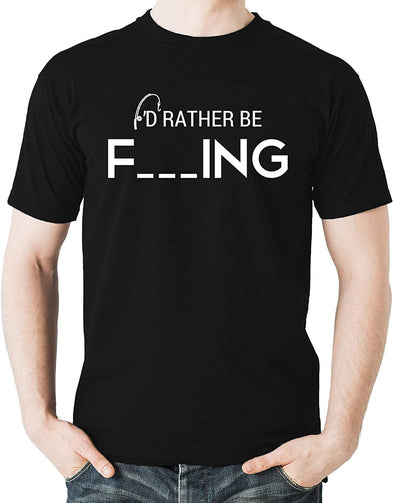 I’d Rather Be Fishing Funny Humour Parody Fishing Men's T-Shirt
