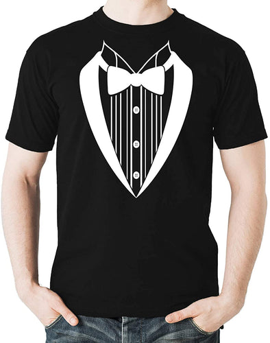 Witty Fashions Tuxedo - Funny Classic Print Bowtie - Costume Party Men's T-Shirt