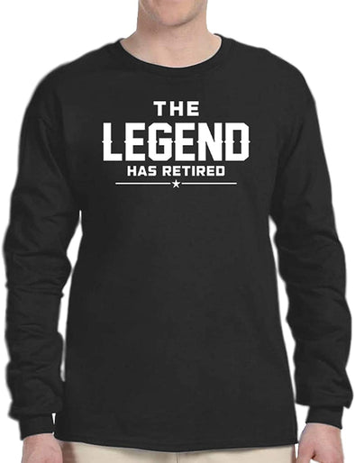 The Legend Has Retired, Funny Retirement Shirt, Birthday Gift Men's Long Sleeve T-Shirt