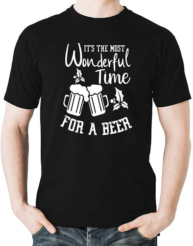 It's The Most Wonderful Time For a Beer - Funny Christmas Gift Men's T-Shirt