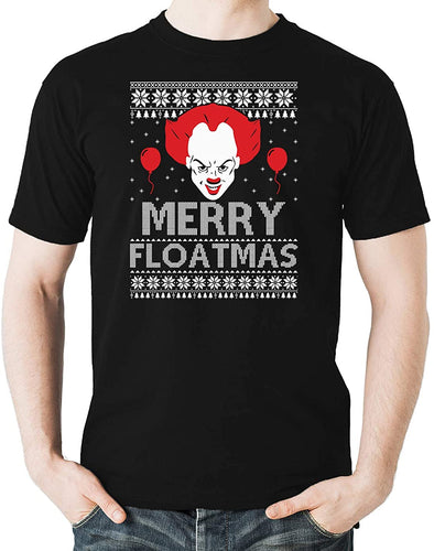 Merry Floatmas - Funny Ugly Clown - Holiday Christmas Party Present - Men's T- Shirt