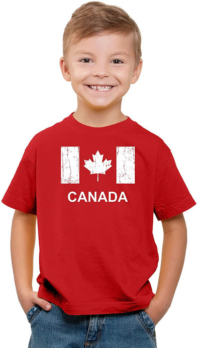 Canada Flag - Funny Canadian Pride - 1st July - Red Maple Leaf - Kids T-shirt